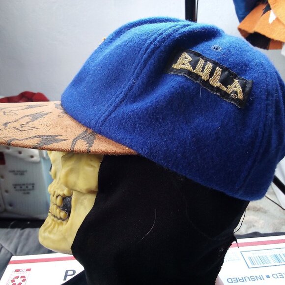 Vintage 90s Bula US Ski Team Wool Suede Brim Snap Back Hat Cap - Picture 2 of 7